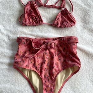Peony Swim Pink Bikini Set Like New